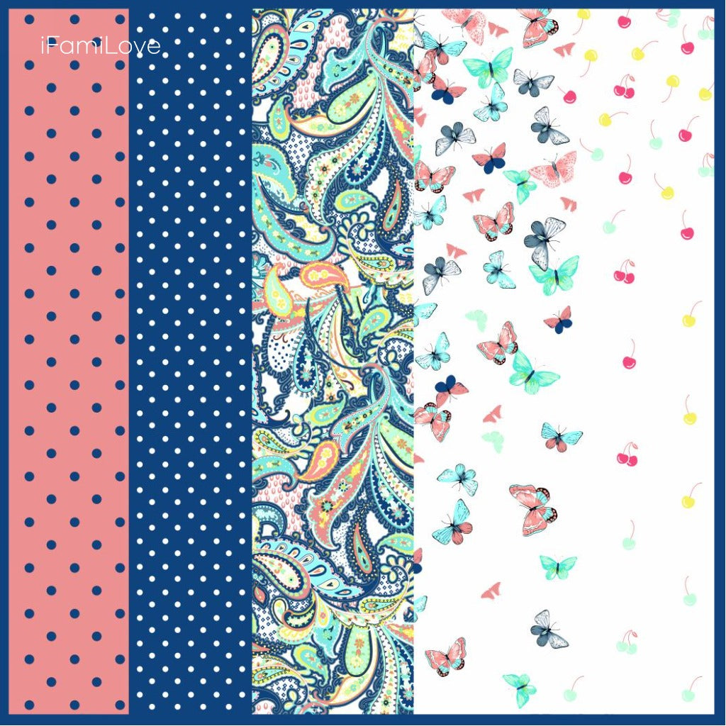 Colorful Striped Butterfly Silk Scarf