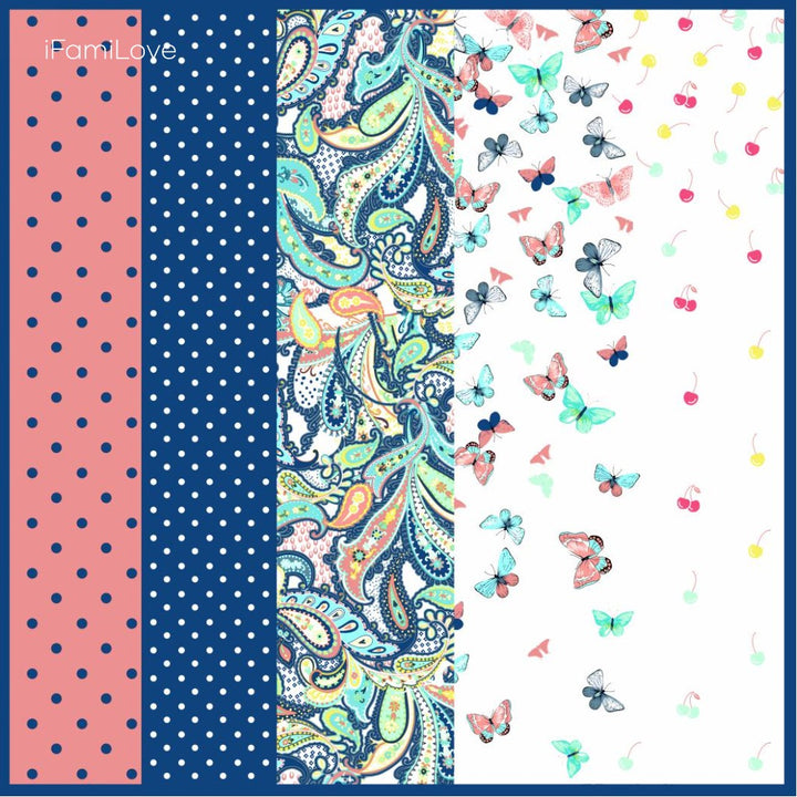 Colorful Striped Butterfly Silk Scarf
