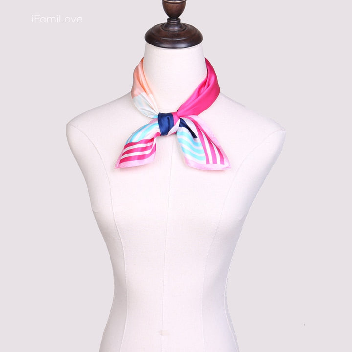 Sunrise Elegance Square Silk Neckerchief