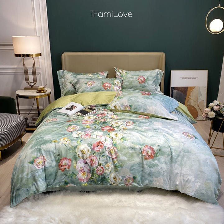 Classic Long-Staple Cotton Bedding Set Cc2303 / 1.5M/1.8M200*230Cm