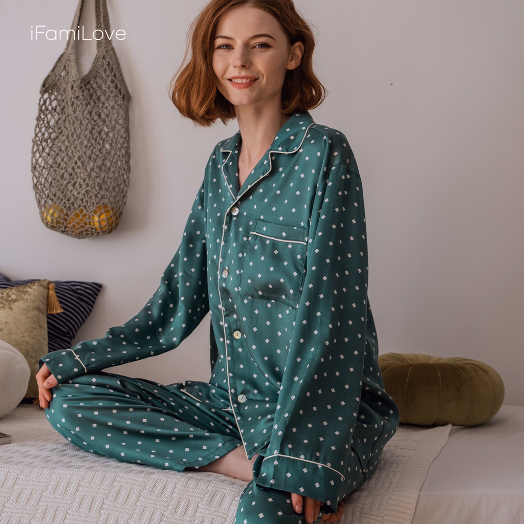 Silky Tencel Ladies Pajamas Sets