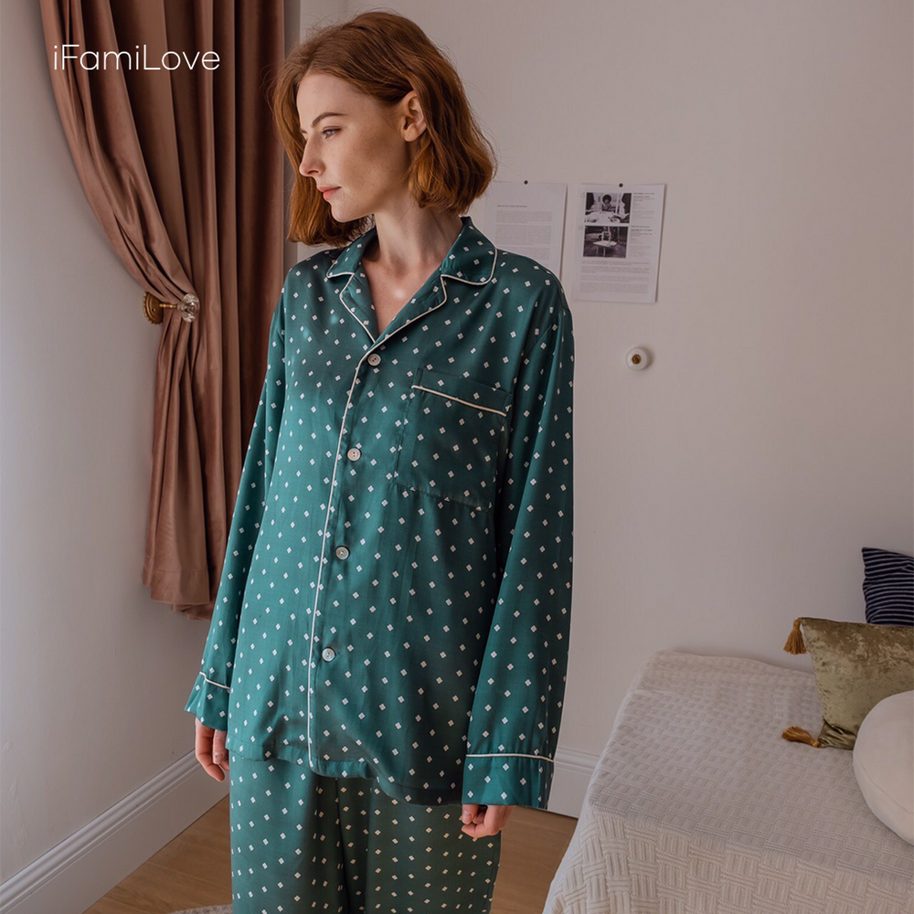 Silky Tencel Ladies Pajamas Sets