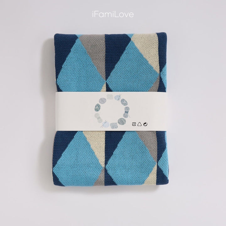 100% Cotton Knit Blankets Blue / 130*160Cm
