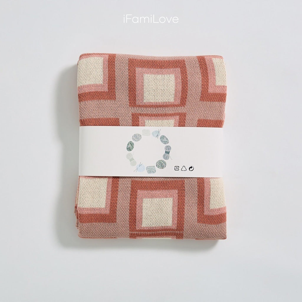100% Cotton Knit Blankets Red / 130*160Cm