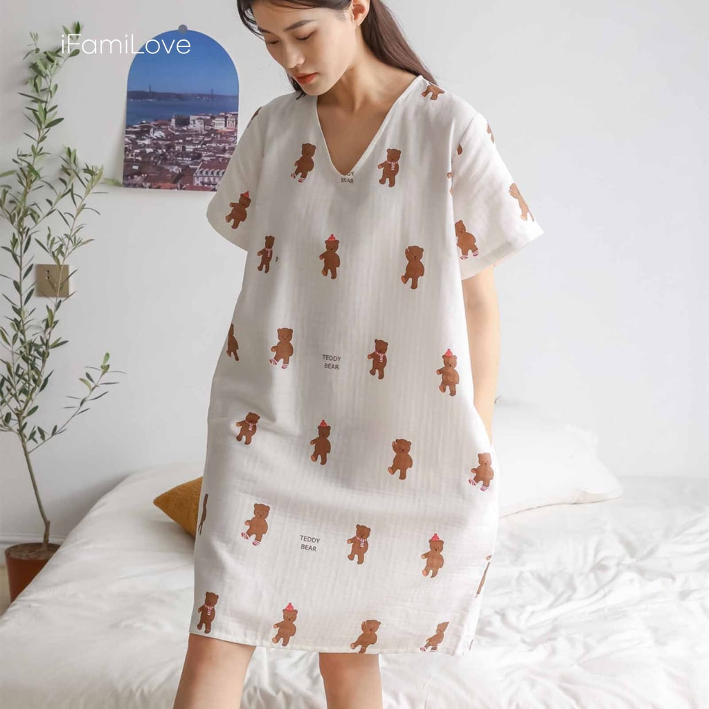 Classic Relaxed Cotton Ladies Night Skirt