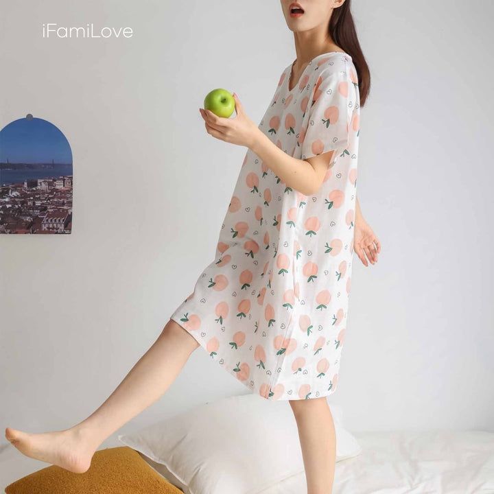 Classic Relaxed Cotton Ladies Night Skirt