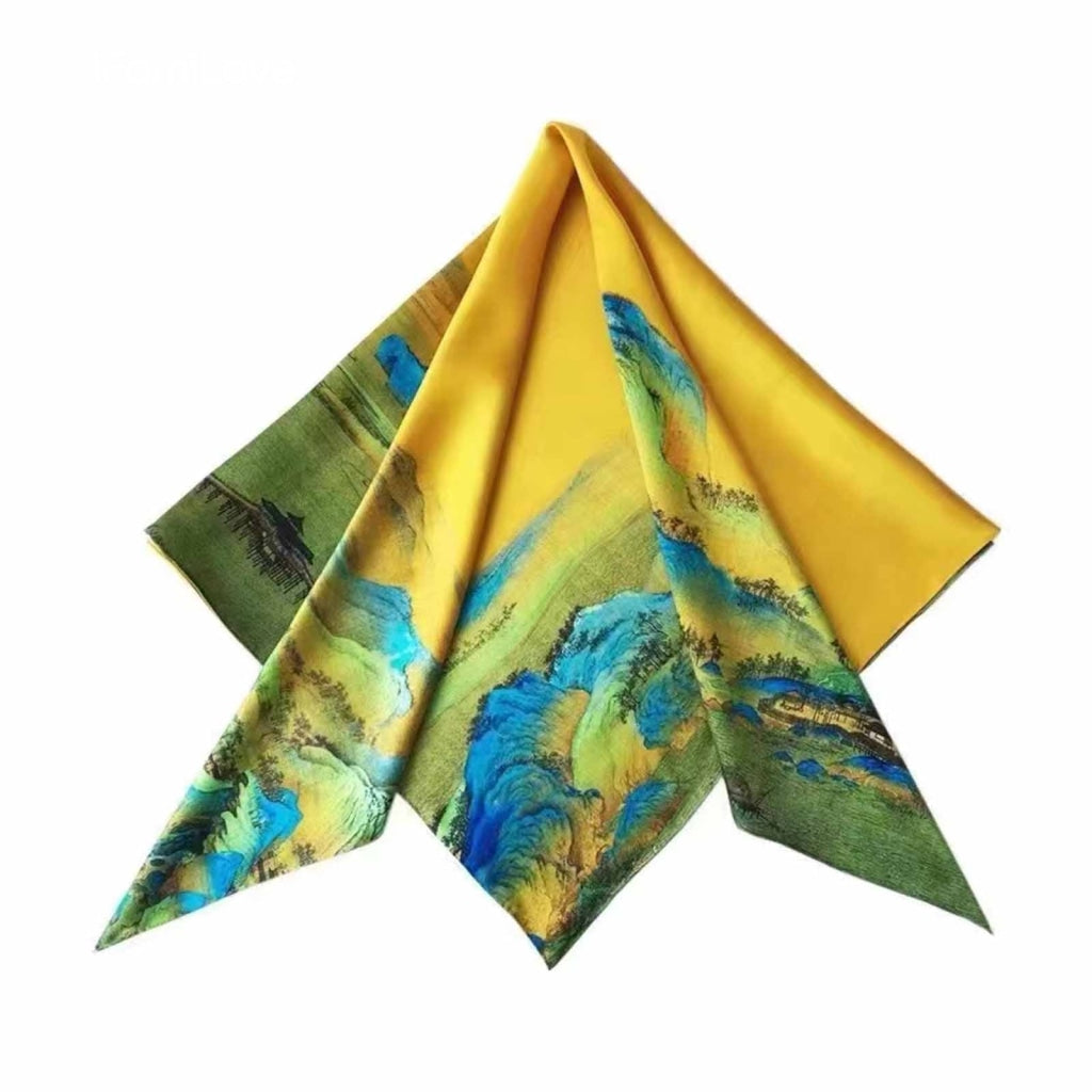 Exquisite Square Silk Neckerchief