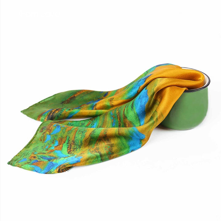 Exquisite Square Silk Neckerchief