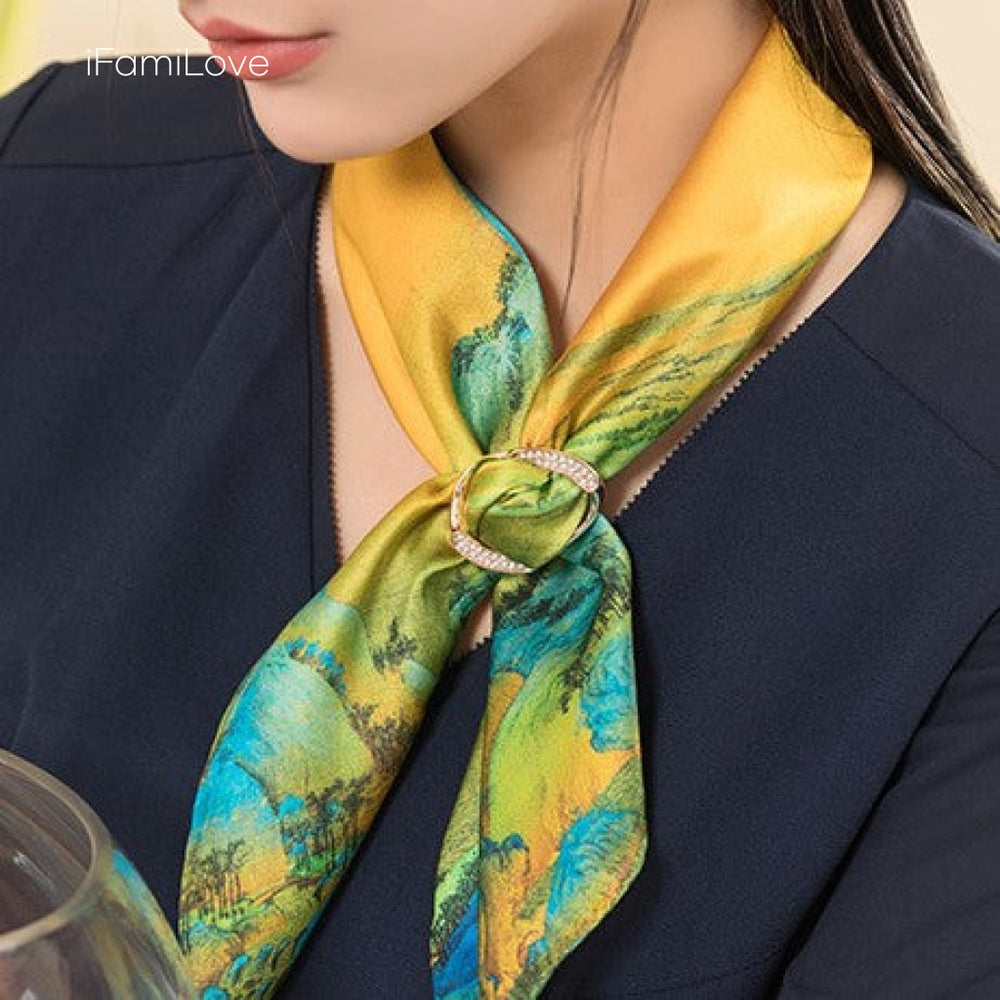Exquisite Square Silk Neckerchief