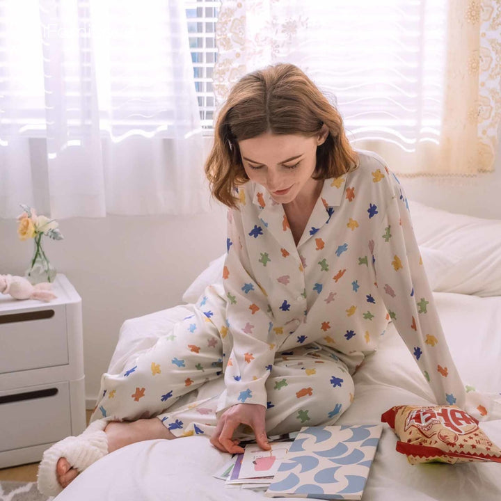 Silky Tencel Ladies Pajamas Sets