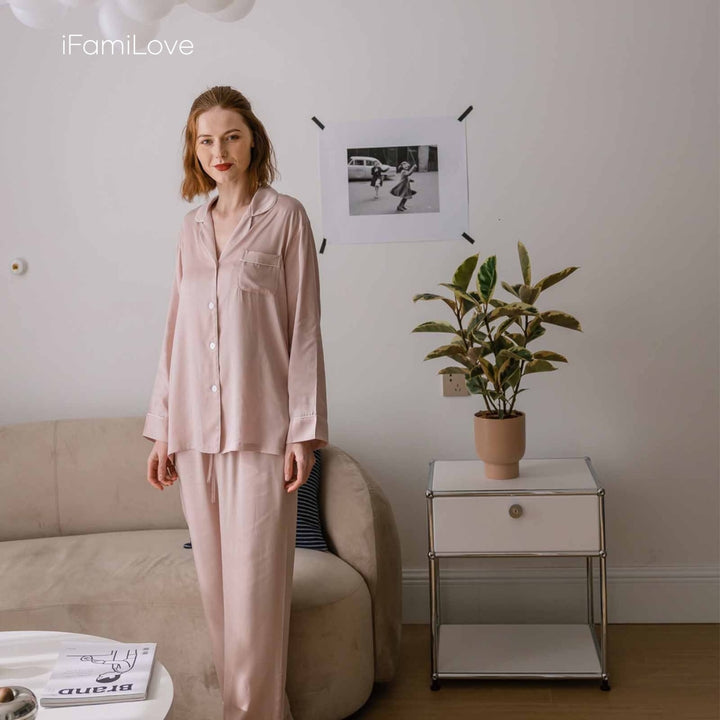 Silky Tencel Ladies Pajamas Sets