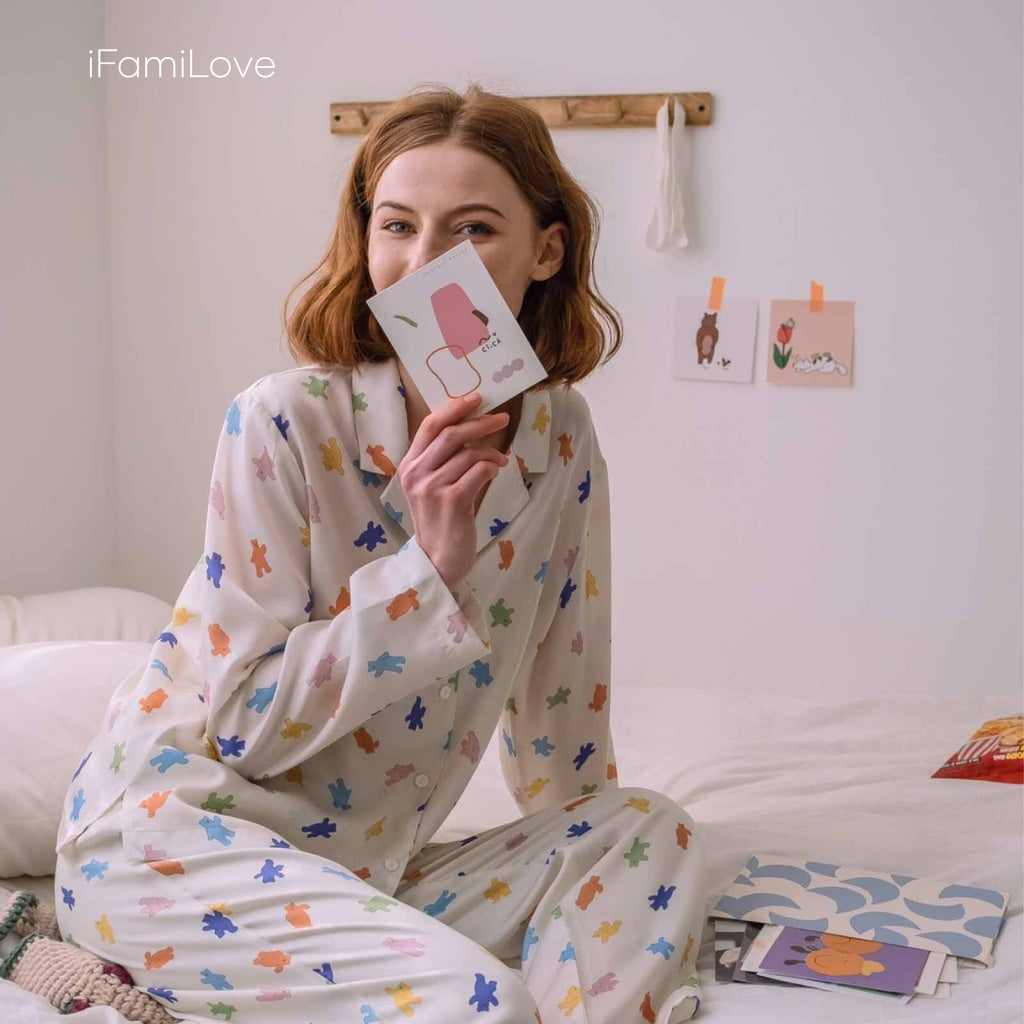 Silky Tencel Ladies Pajamas Sets