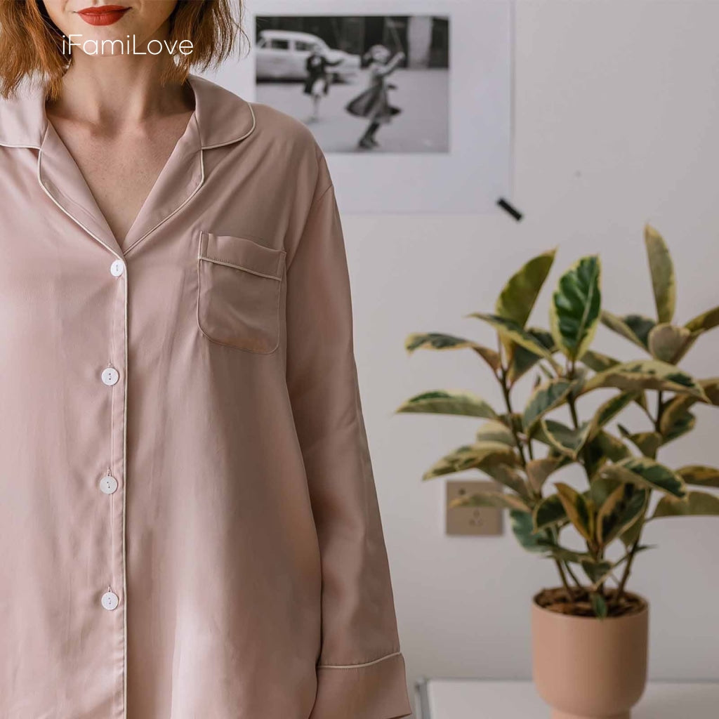 Silky Tencel Ladies Pajamas Sets