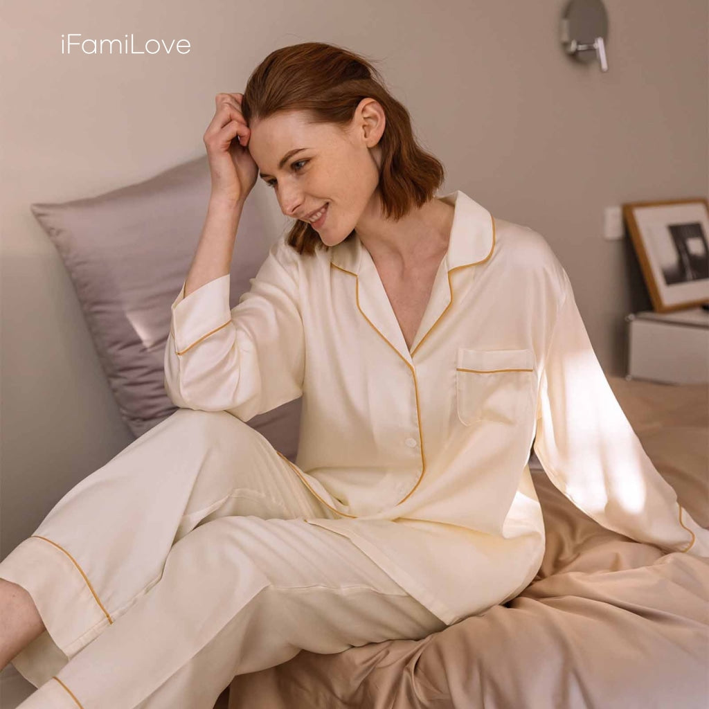 Silky Tencel Ladies Pajamas Sets