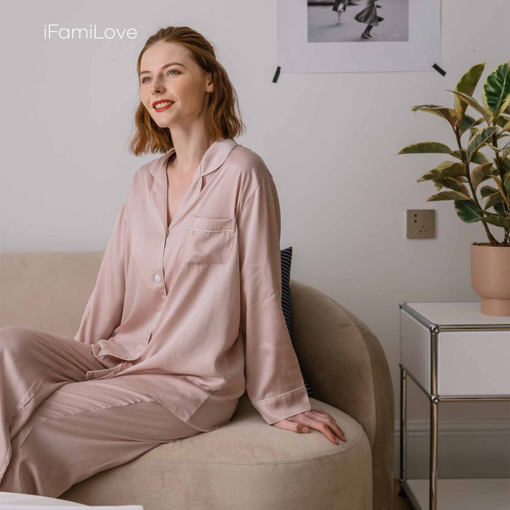 Silky Tencel Ladies Pajamas Sets