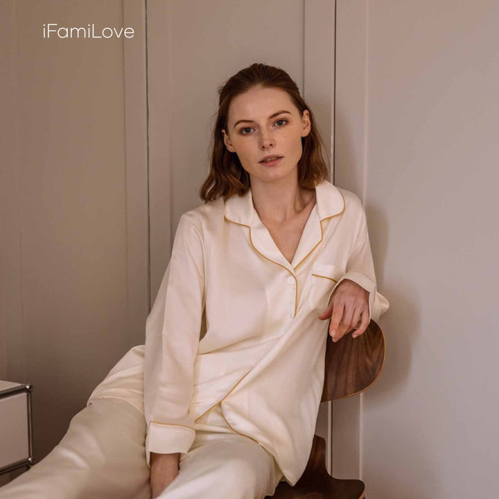 Silky Tencel Ladies Pajamas Sets