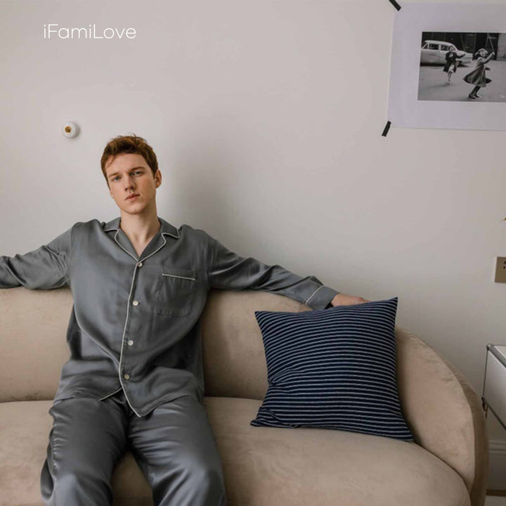 Silky Tencel Mens Pajamas Sets