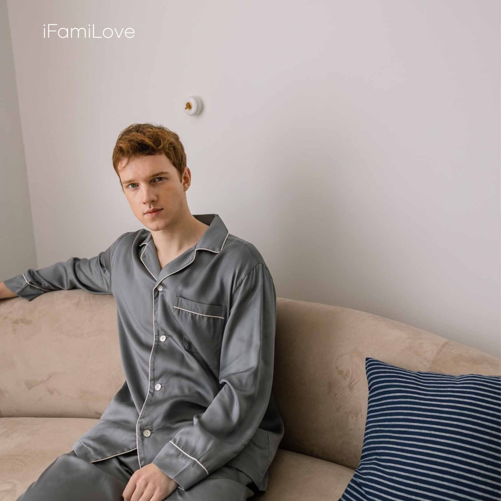 Silky Tencel Mens Pajamas Sets